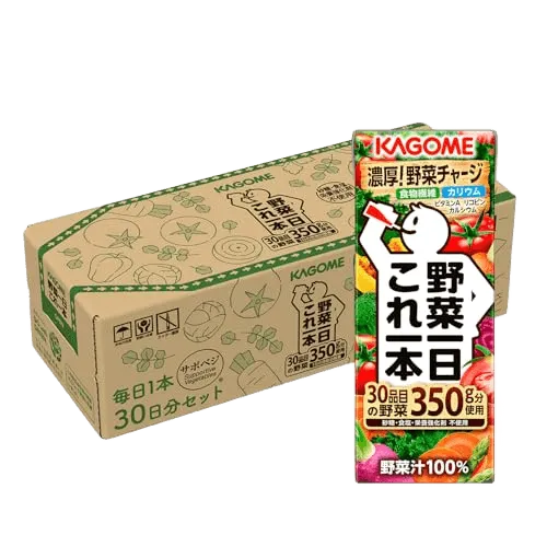 カゴメ 野類一日これ一本 200ml紙パック×30本(毎日1本30日分 食物繊維 カリウム ビタミンA リコピン カルシウム)【Amazon.co.jp限定】